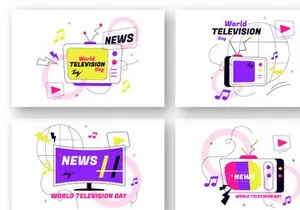10 World Television Day Illustration