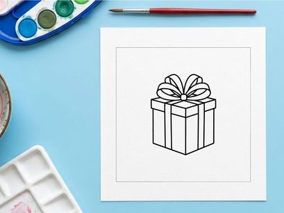 Elegant Christmas gift box with silver ribbon bow for holiday celebrations and festive gifting