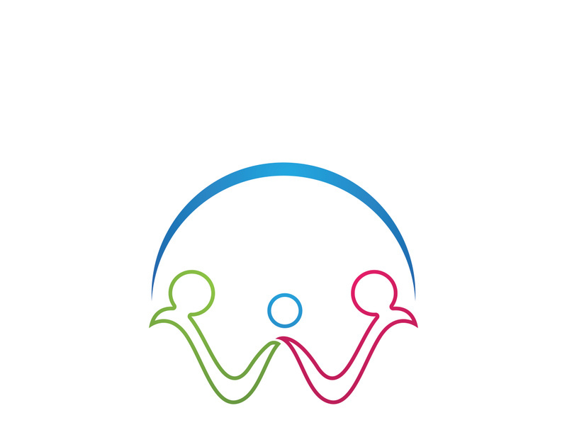 Community, network and social icon design template