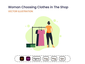 Shopping. Woman Choosing Clothes in the Shop preview picture