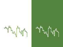 Modern city skyline icon silhouette vector illustration design