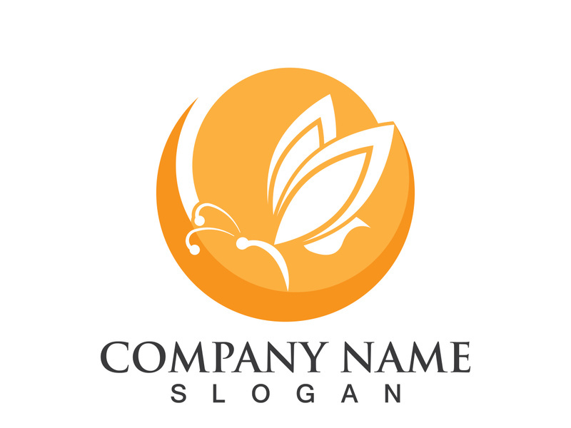 Butterfly logo template symbol vector icon design