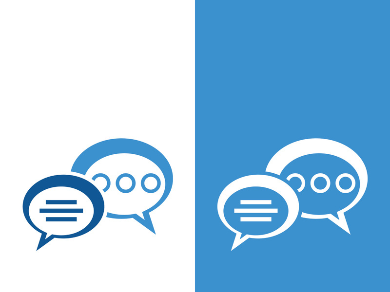 Speech bubble icon logo template vector illustration