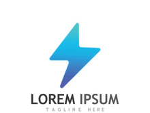 Colorful electric lightning logo design.