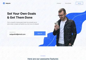 Setgoals - Subscription Landing Page