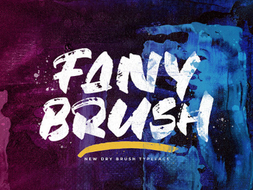 Fany Brush - Textured Brush Font preview picture