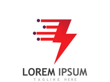 thunder lightning logo creative design