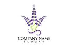 Fresh Lavender flower logo vector flat