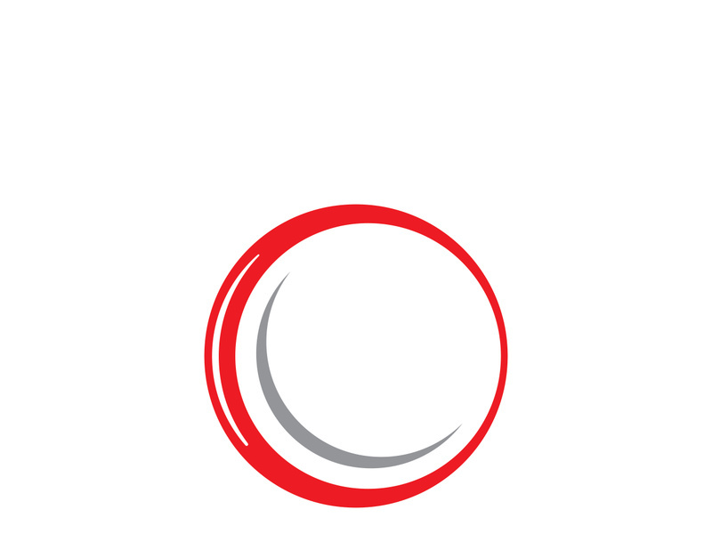 abstract red circle logo vector template