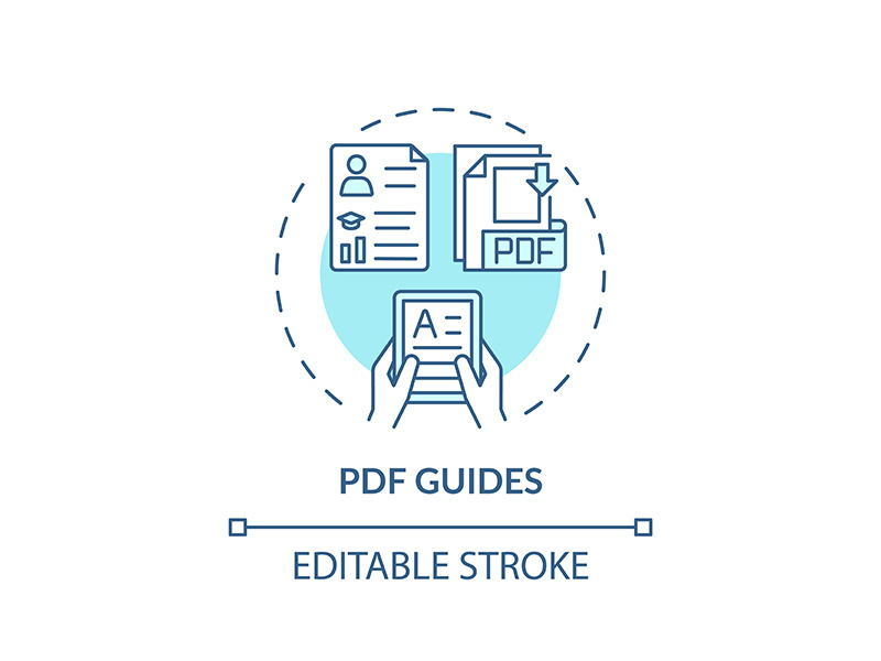 PDF guides concept icon