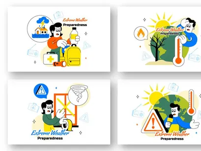 10 Extreme Weather Preparedness Illustration