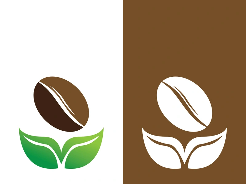 Coffee bean icon vector illustration template