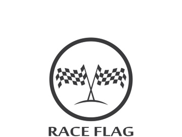 Creative and modern racing flag logo design. preview picture