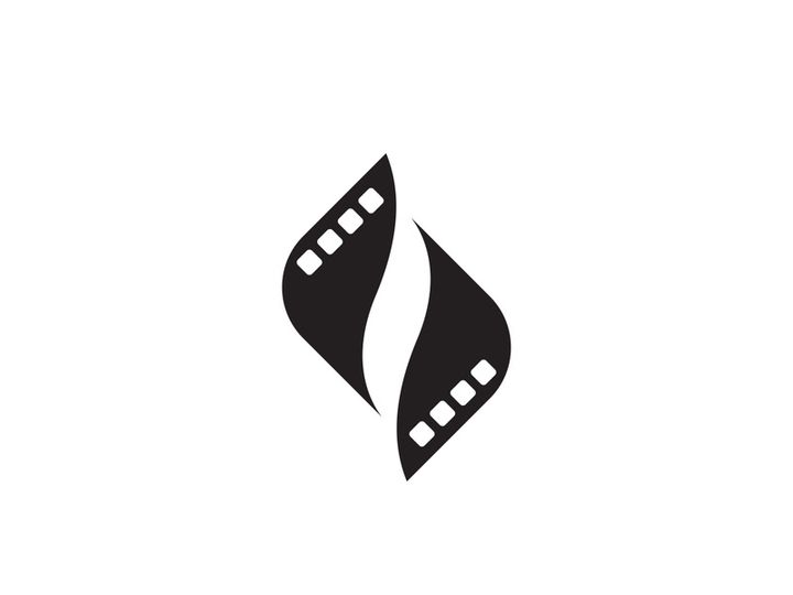 Abstract film icon illustration