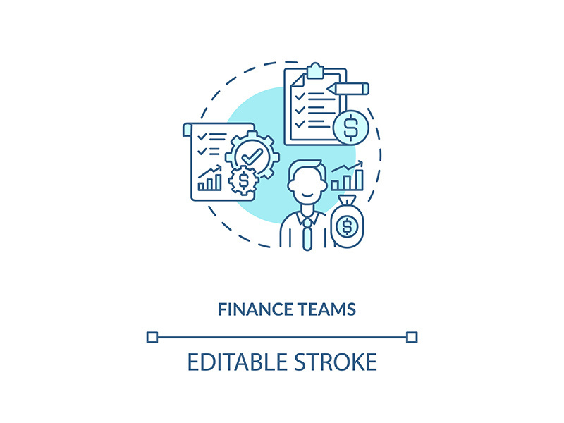 Finance teams concept icon