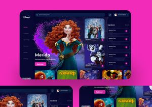 Disney+  Movie Landing Page design
