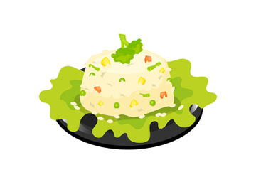 Chinese rice with vegetables color icon preview picture