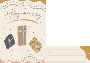 10 vectors happy birthday, gift and happy women day card