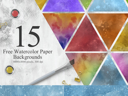Free Watercolor Paper Background Set