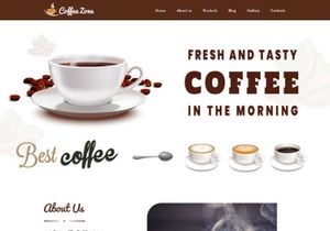 Coffee Zone - Shop Landing Page Design
