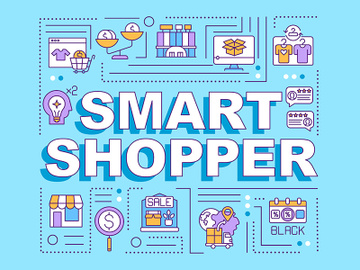 Smart shopper word concepts banner preview picture