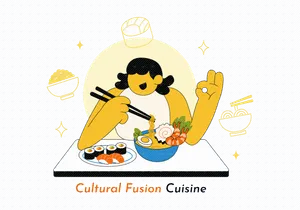 10 Cultural Fusion Cuisine Illustration