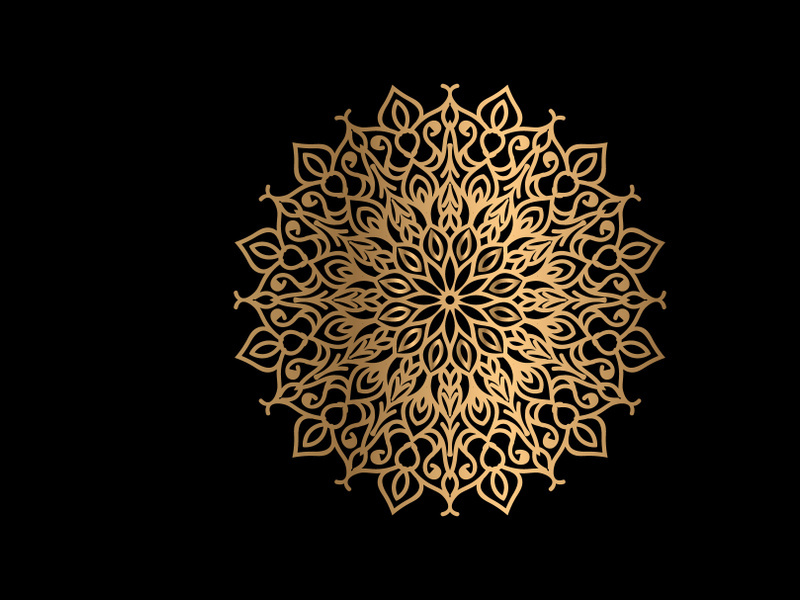 Mandala Flower Art Logo Background Design