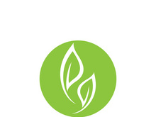 Green leaf ecology nature element vector icon