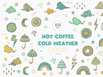 Hot Coffee Cold Weather Vector Illustrations preview picture