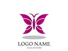 Fresh lavender flower logo vector flat design