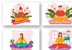 12 Mindfulness Meditation Illustration