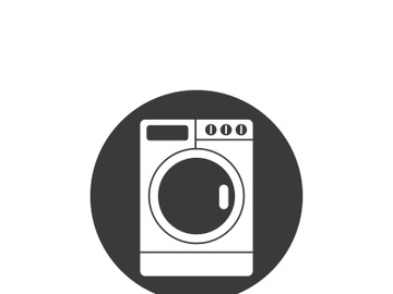 MACHINE WASHING CLOTHES ICON VECTOR IMAGE preview picture