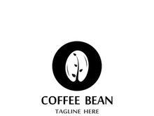 Premium coffee bean logo design.