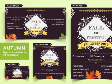Autumn Festival Flyer & Social Media Pack-03 preview picture