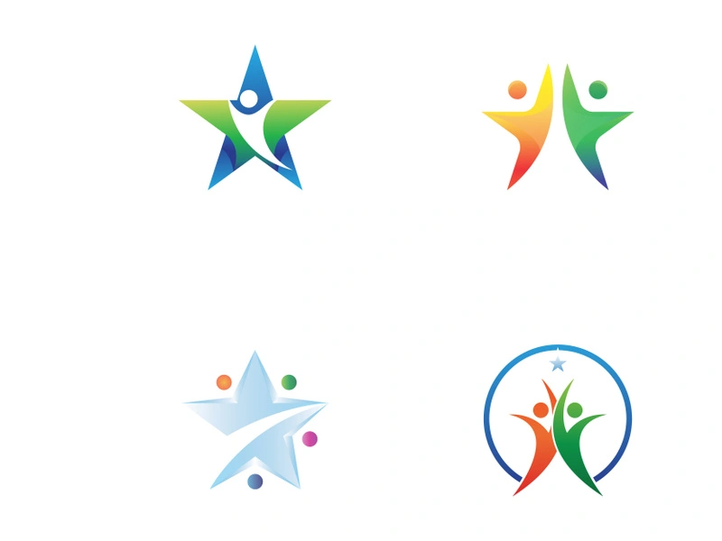people star logo and symbol
