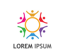 people community logo design with creative idea.