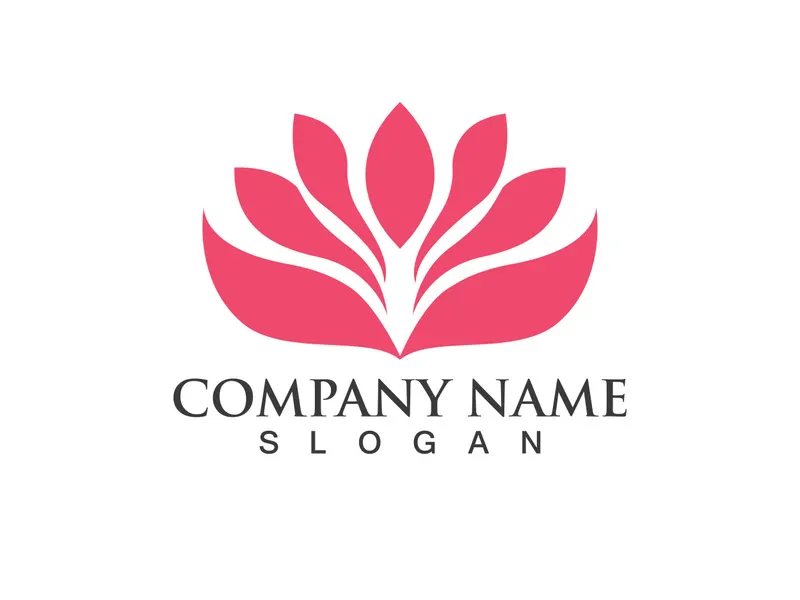 People yoga health in lotus flower logo