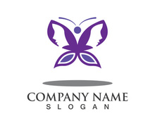 Butterfly logo template symbol vector icon design