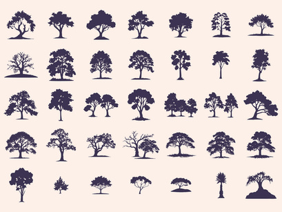 Trees Silhouettes Set