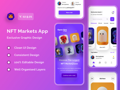 NFT Market Mobile App UI Kits