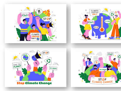 10 Climate Change Protest Illustration