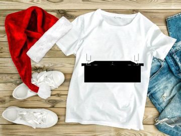 A black and white image of an empty tennis court with nets and markings preview picture