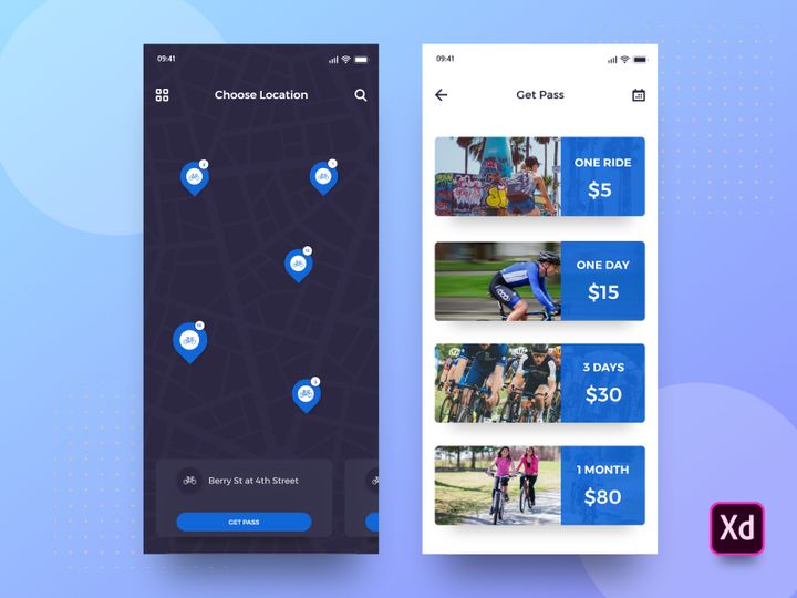 BikePlus App XD Freebie