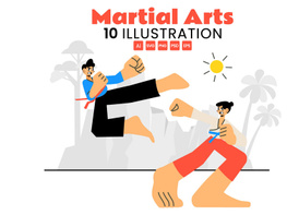 10 Martial Arts Vector Illustration preview picture
