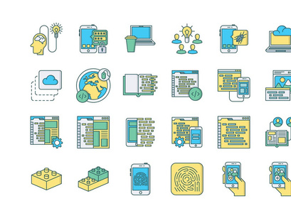 57 Web & Mobile Development Icons