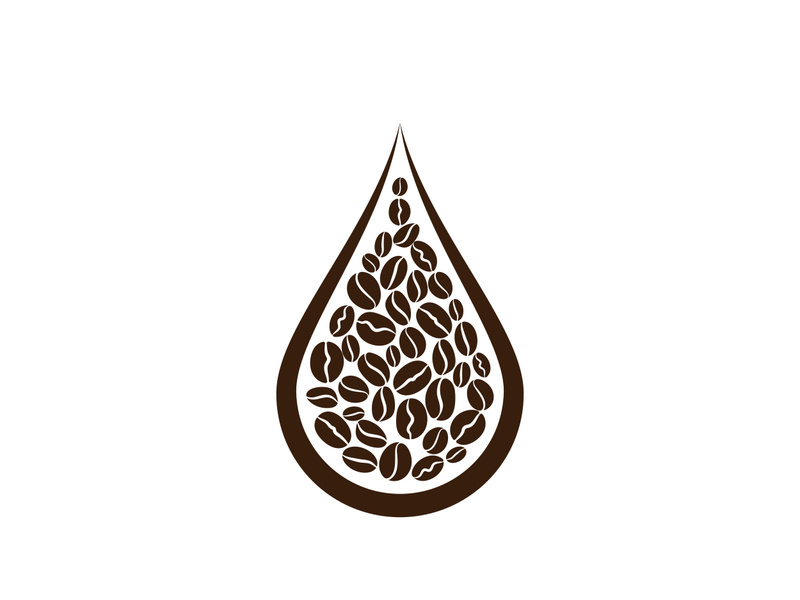 Coffee bean icon illustration