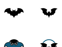 creative night bat silhouette logo.