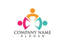 Community Logo Design Template for Teams or Groups.network and social icon design