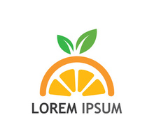 Fresh citrus fruit logo design.