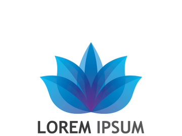 Colorful lotus flower logo design. preview picture